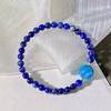 4mm Herbst und Winter Natürlicher Lapislazuli Design Sinn Basic Pendler Armband Armband