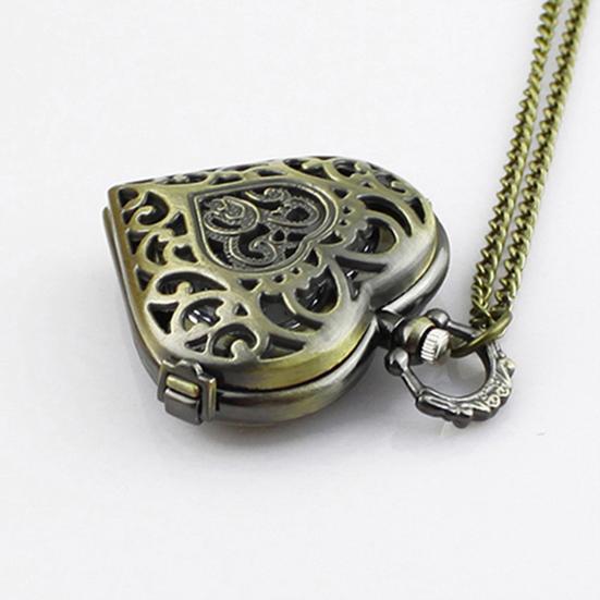 Pocket Watch Vintage Hollow Heart-shaped Alloy Vintage Pocket Watch for Daily Life