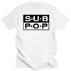 High-quality 100% Cotton Street Fashion Retro Summer Men's Printed T-shirt NEW SUB POP RECORD LOGO T-shirt Short Sleeve Harajuku
