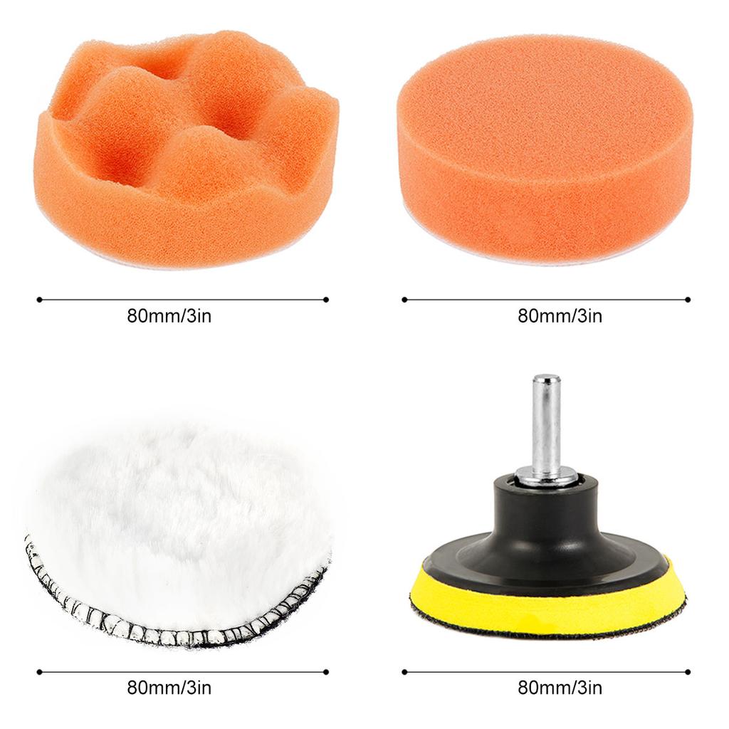 Car Polishing Pad 3-inch Reusable Car Care Waxing Cushion Sponge Pad Accessory Car Cushion Polishing Kit