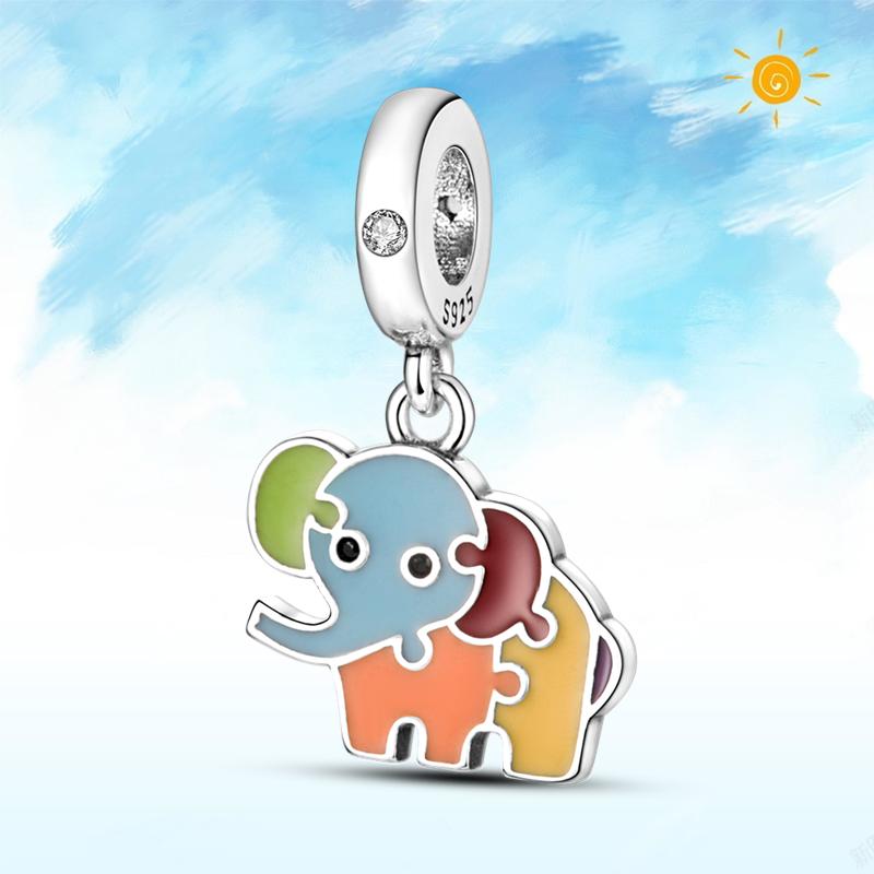 copper Authentic Charm Bead Charms Blue Sea Butterfly Whale CZ Charm Bead Charms Bead Charms Compatible With Authentic Accessories Bracelets Do It You