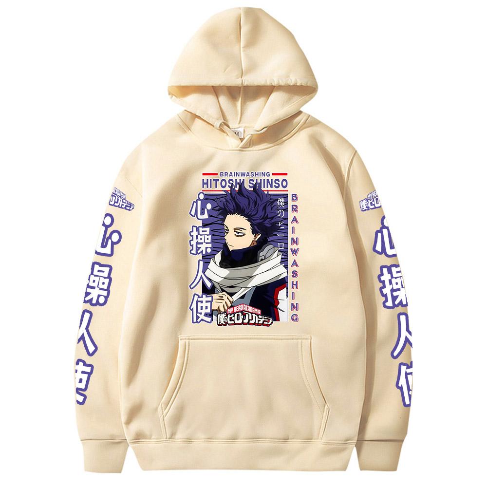Anime My Hero Academia Hitoshi Shinso Print Sweatshirt Hoodie Men Women Fashion Casual Long Sleeve Streetwear Tops Pullover
