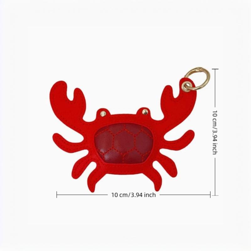 Stilvoller Pu-Leder Sommer Strandstil Schlüsselanhänger Meeresbewohner Taschenanhänger Hummer Krabbe Tasche Zubehör