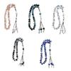 33 Beads Ice Cracked Glass Prayer Beads Rosary for Muslims Handmade Tasbih Bracelet for Worship and Rituals Ceremony