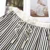White Striped Wide Leg Women's Slimming Pants - New Summer 2025 Collection