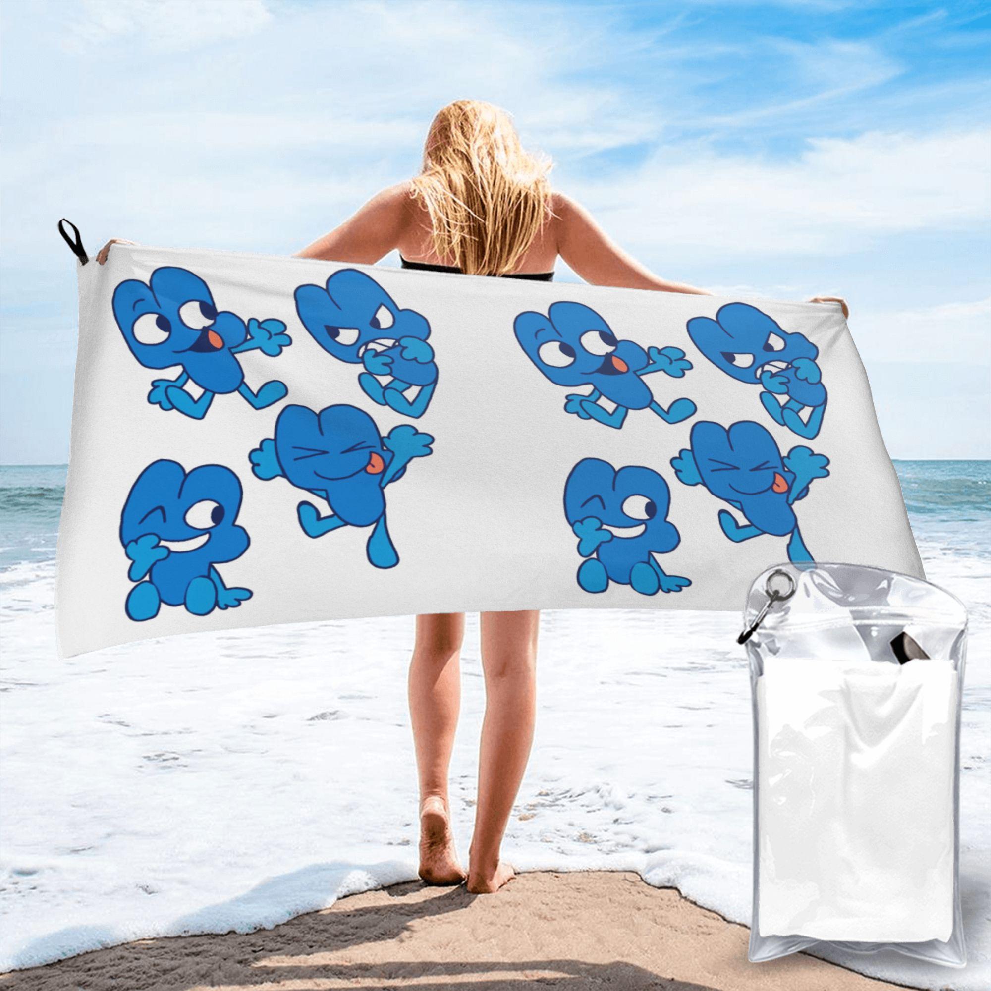 

BFDI Four BFB Beach Towel Soft Microfiber Quick Dry Absorbent Quick Towels For Bath W40*H60(CM)