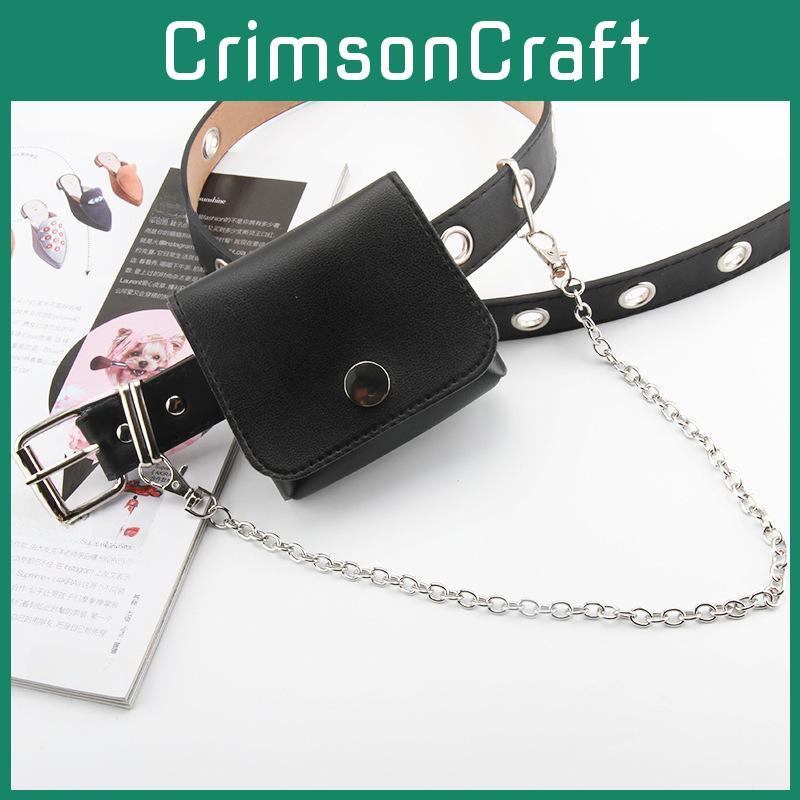 Punk Style Chain Waist Belt With Metal Buckle For Street Fashion Outfits