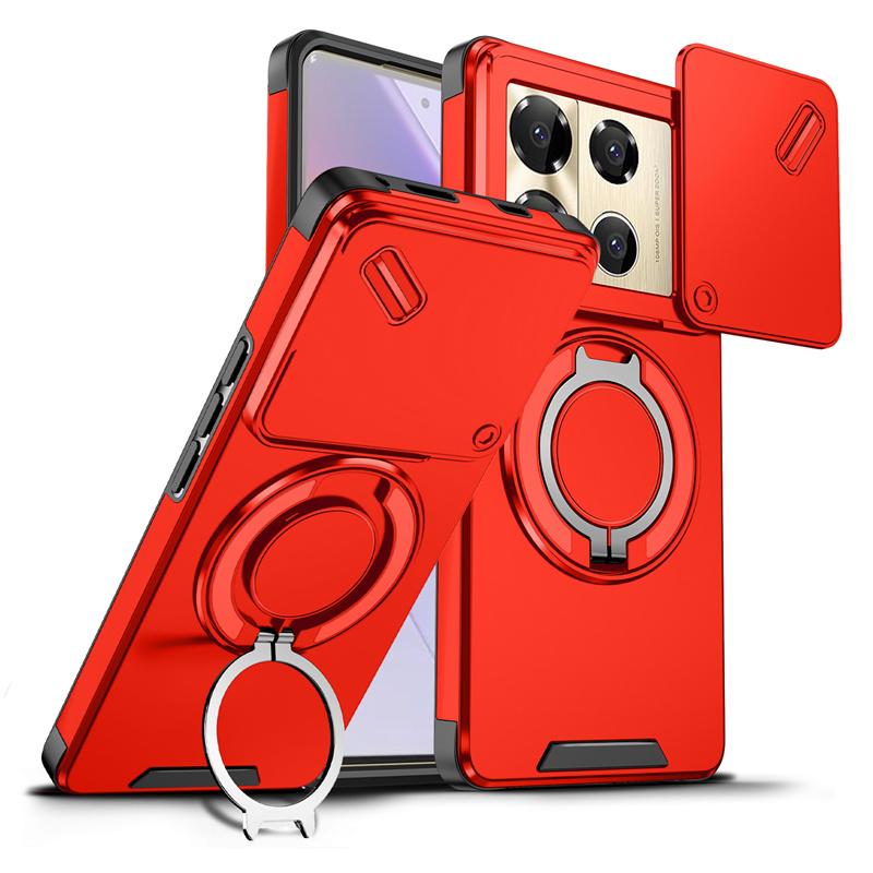 Shockproof Armor Slide Camera Case For infinix Note 40 Pro 5G 4G 50 Pro+4 Plus GT 20 Pro Magnetic Ring Holder Lens Protect Cover