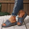 Sandale de Vară cu Toc Pană pentru Femei, Designeri Noi, Modă, Talpă Groasă, Papuci de Plajă, Sandale cu Fundă pentru Femei, Confort, Practicitate