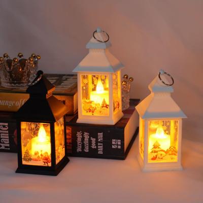 Yousheng Xmas Flammenloses Kerzenlicht Flammenlose dekorative Rostschutz-Aushöhlung Hohe Lichtdurchlässigkeit Windlampe Wohnkultur