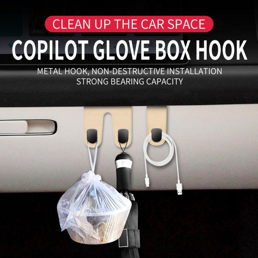 

Zinc Alloy Car Hook Multi-functional Seat Storage Hanger New Glove Box Hook Grey-Single hook
