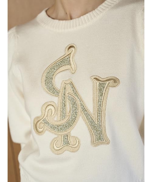 Snidel Logo Knit Pullover SWNT251042 IVR Women's