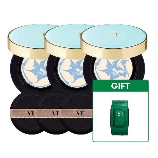 VT Cosmetics Essence Sun Pact SPF50+ PA++++ Hydrating UV Protection Cushion Set 3pcs