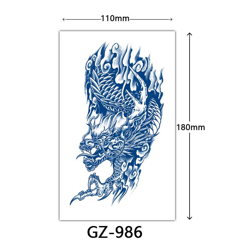 Juice Tattoo Stickers, Herbal Tattoo Stickers, Semi-Permanent English Letter Tattoo Stickers Tattoo