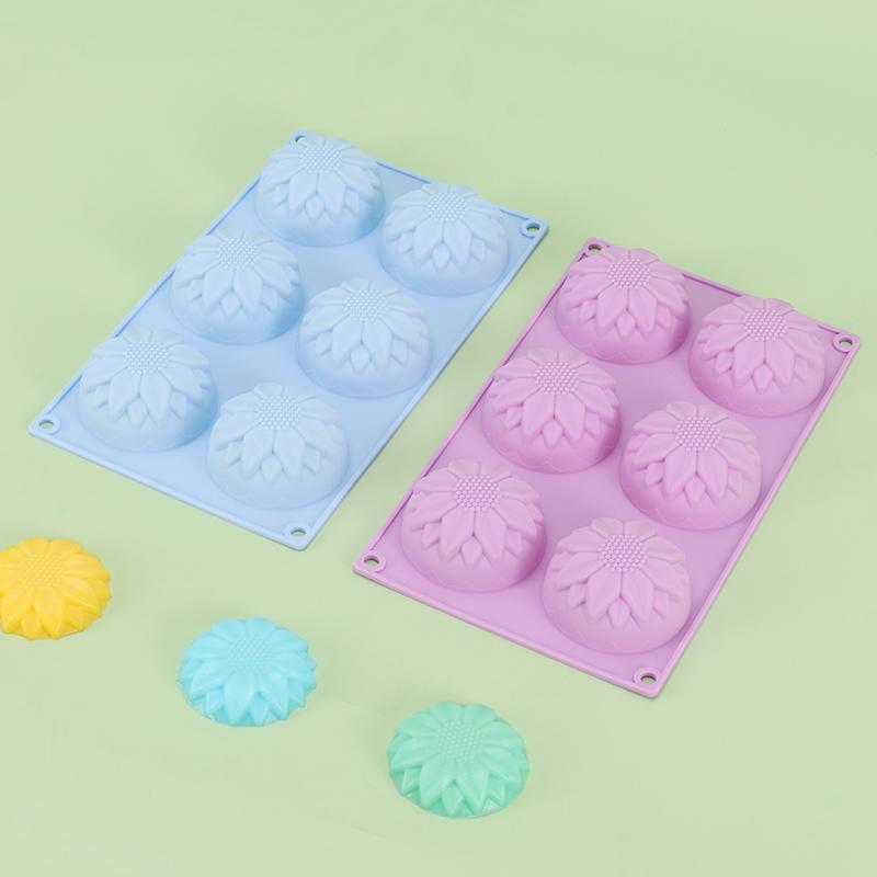 Sun Flower Silicone Fondant Cake Mold Sunflower Jelly Ice Tray Chocolate Decoration For Baking Tool Silicone Cake Decor Moulds