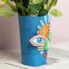 Maya Big Eyes Facial Sculpture Flower Pot Abstract Art Resin Flower Pot Garden Courtyard Home Desktop Decoration Plant Container