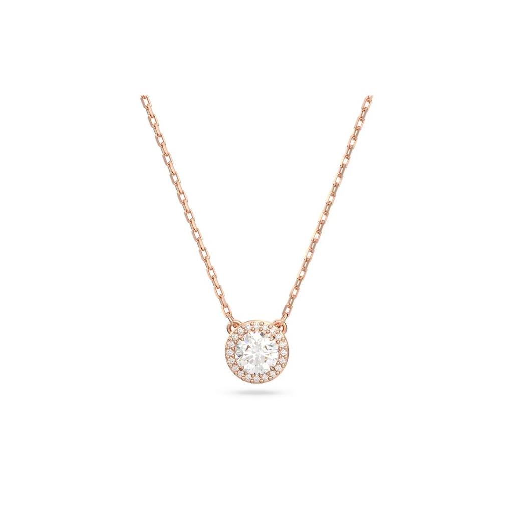 Swarovski Una Angelic Fashionable Elegant Cubic Zirconia Necklace Women necklace White Rose-Gold 5636272