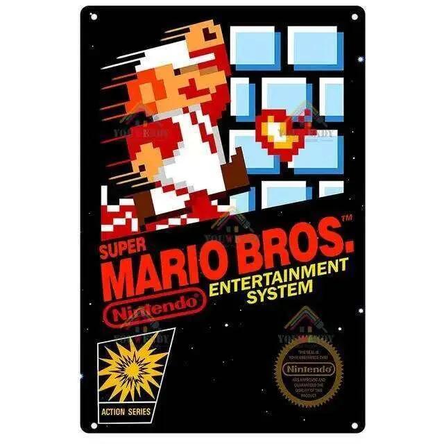 Retro Video Game Metal Poster Classic Gaming Tin Sign Wall Art Man CaveBarCafe Decor X Inches 26T0104 26T0104