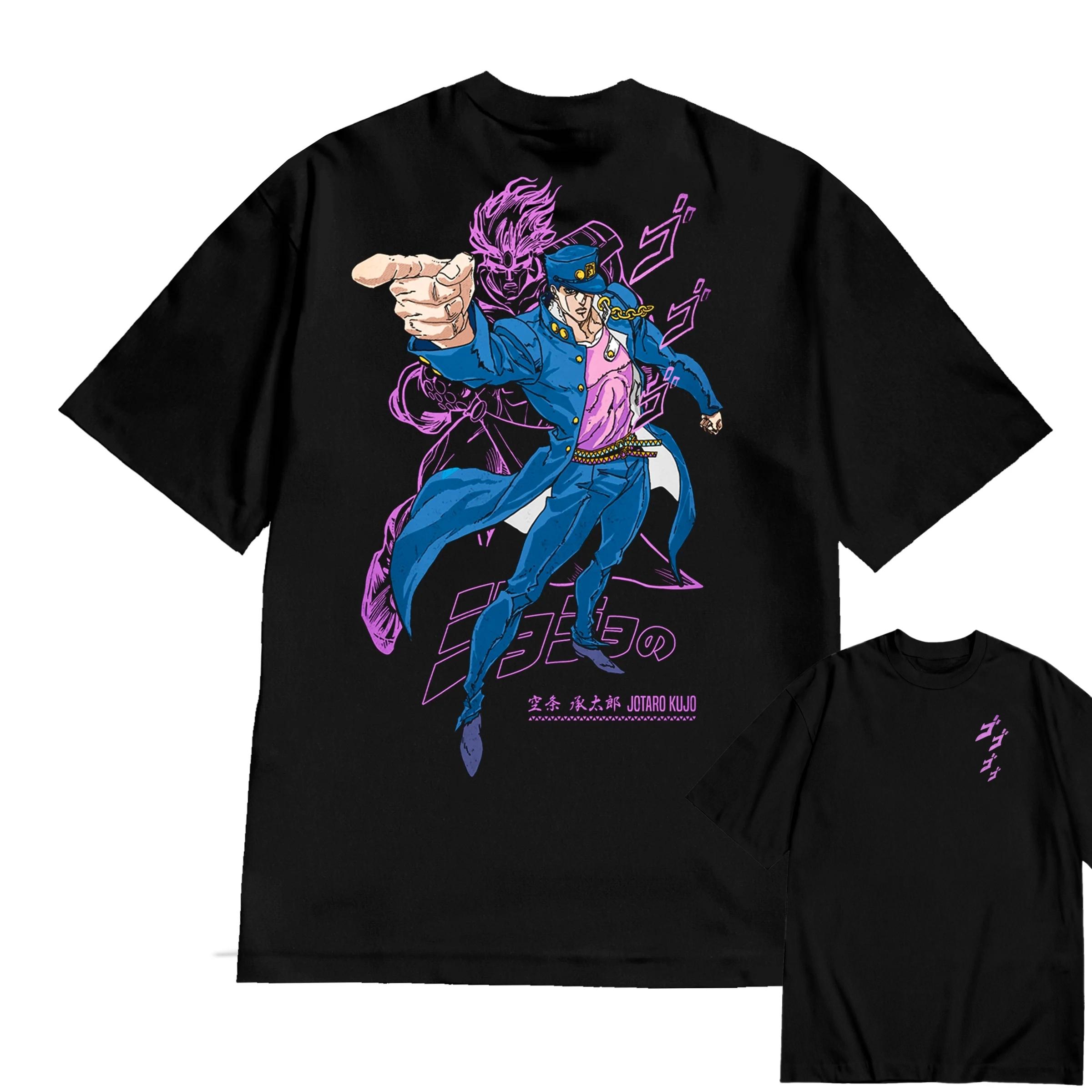 

JoJo Anime Jotaro Kujo Star Platinum Yare Yare Daze 100Cotton unisex Shirt Unisex Short Sleeve ONeck Y2k New Oversized TShirt 4XL