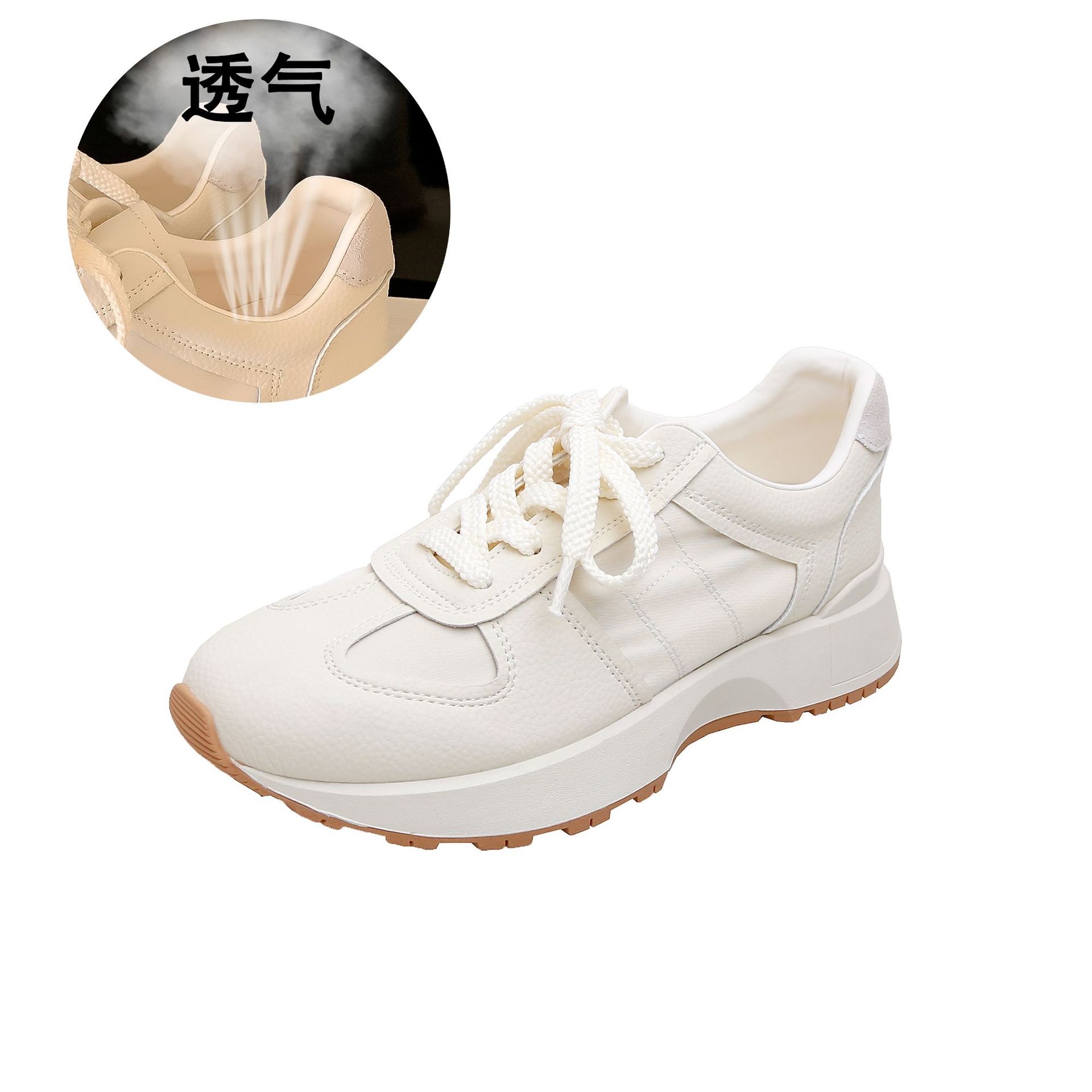 

Grape mother 2025 spring and summer new retro breathable round head splicing women s sports and leisure platform lace-up German training shoes 34