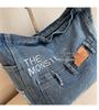 Korean Retro Distressed Women's Crossbody Tote Bag 2026