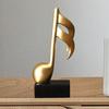 Musical Note Figurines Creative Home Decoration Resin Golden Sculpture Piano Office Desktop TV Cabinet Ornaments Birthday Gifts