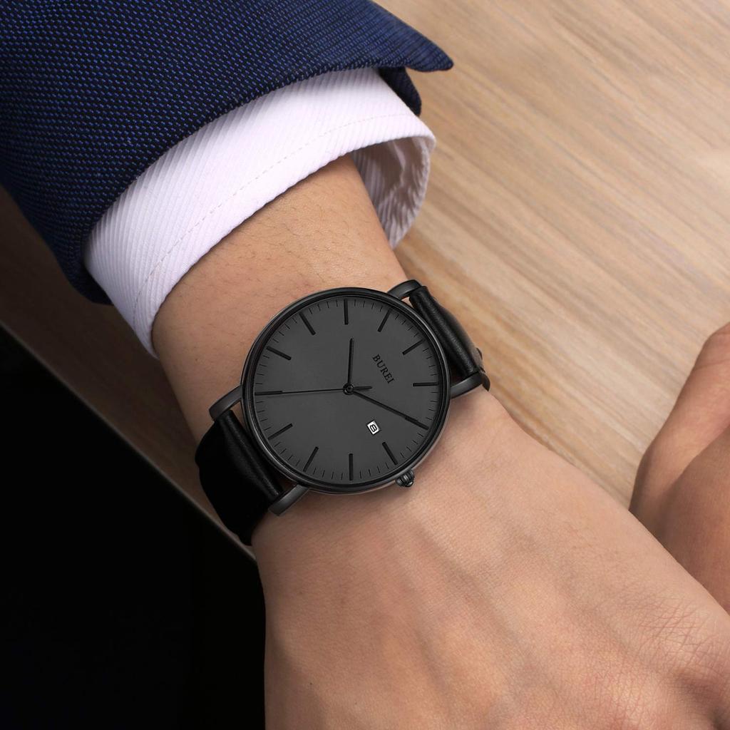 BUREI Men's Waterproof Analog Business Milanese Mesh Belt Stylish Wristwatch Date 13
