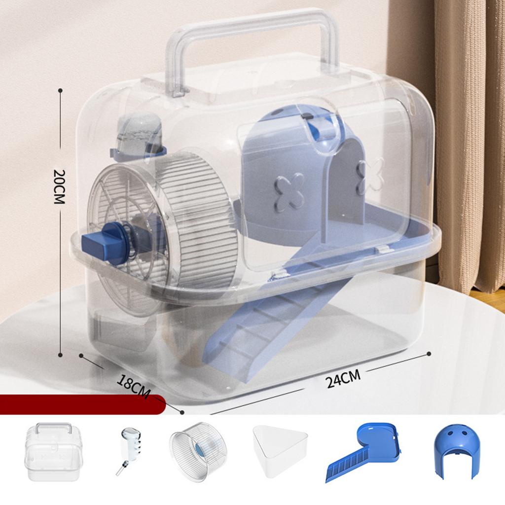 Guinea Pig Travel Hamster Carrier Cage for Gerbil Sugar Glider Dwarf Hamster Outdoor Pet Outgoing Cage Carrier Case