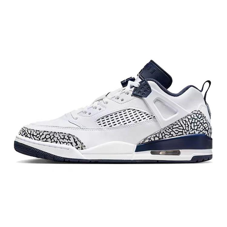 Jordan Spizike Cushioning Slip Resistant Low top Vintage Basketball Shoes Men's White Blue FQ1759-104(Team366-)