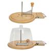 Cheese Curler Wheel Slicer Stainless Steel Cheese Shaver Cutter Hard Cheese Chocolate Beech Wood Base Flower Maker Tool