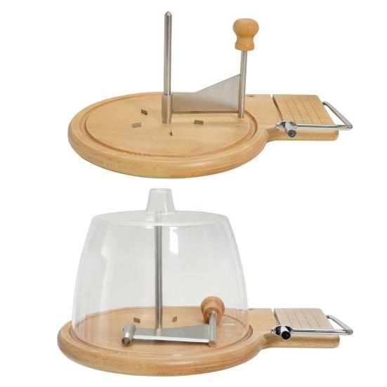 Cheese Curler Wheel Slicer Stainless Steel Cheese Shaver Cutter Hard Cheese Chocolate Beech Wood Base Flower Maker Tool