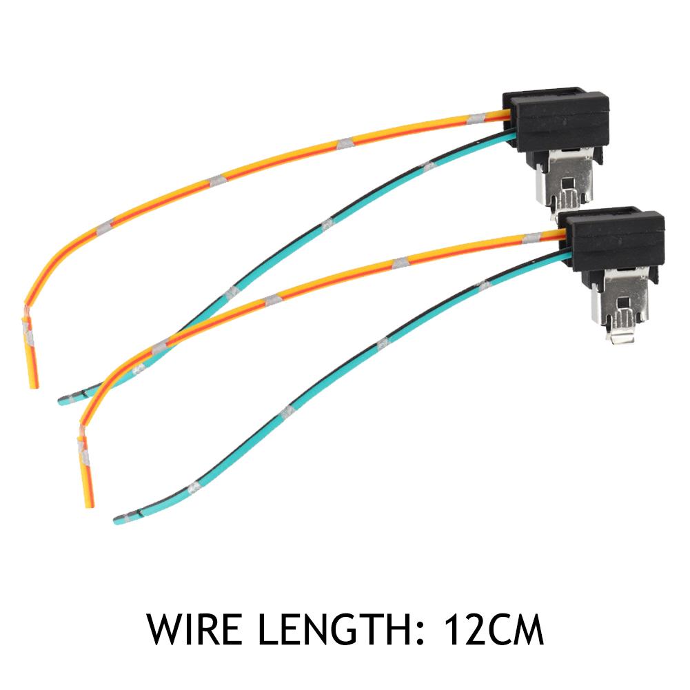 2Pcs Plug Adapter Line Headlight Lamp Bulb Wiring Harness Connector Socket Replacement Harness Wire for H1 H3 Bulb Halogen Lamp