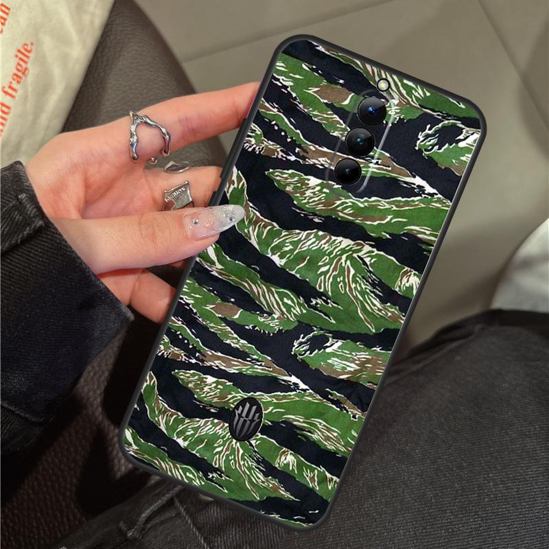 

Humor Tiger Stripe Camo Army Case For ZTE Nubia RedMagic 11 10 Pro Plus 9 8 9S 8S 10S Pro 5G 5S 6S 7S 6 7 Pro 11 Air Cover Red Magic 10 Pro