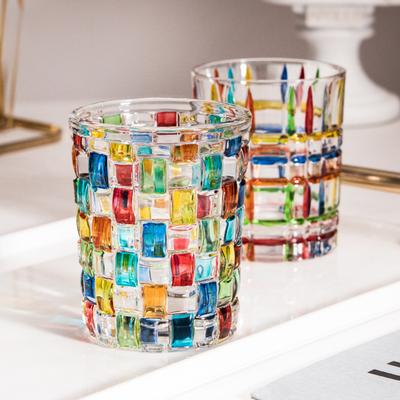 Colorful Hand-Painted Whisky Glasses Gothic Rock Style Wine Glass Dazzling Colored Soda