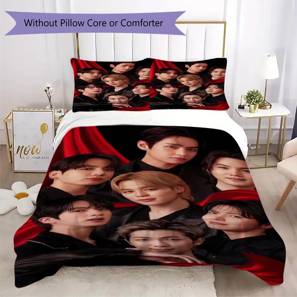 Bts Black Bedding Without Core 1 Duvet Cover 2 Pillowcase Without Core Duvet Cover And Pillowcase Bedding Set Christmas Birthday Gift