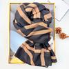 Spring and Autumn Design Sense Simple Line Printed Scarf Women's Classic Retro Cotton and Linen Long Towel Air Conditioning Room Shawl