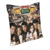 Friends Charaktere Klassisches Poster Kissenbezug TV-Show Samt Niedlicher Kissenbezug für Sofa Doppelseitiger Druck Kissen