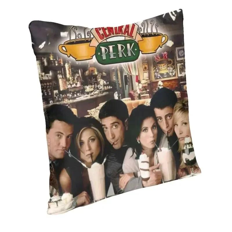 Friends Charaktere Klassisches Poster Kissenbezug TV-Show Samt Niedlicher Kissenbezug für Sofa Doppelseitiger Druck Kissen