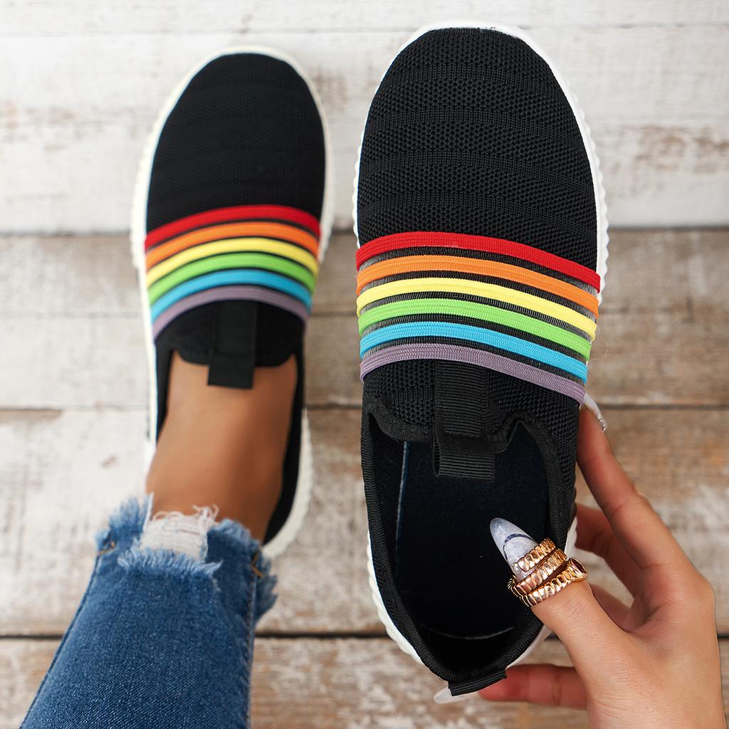 Mode Damen Sneaker Frühling Herbst Flache Designer Schuhe Damen Leichte Mesh Atmungsaktive Freizeit Sneaker Damen Outdoor Bequeme Slipper