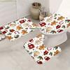 1pc/4pcs Christmas Gingerbread Man Christmas Cup Pattern Multi-Color Background Shower Curtain, Modern Home Bathroom Art Decor