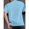 Cotton Robot Bear Pattern T-shirt, Men's Casual Street Style Stretch Round Neck Tee Shirt For Summer