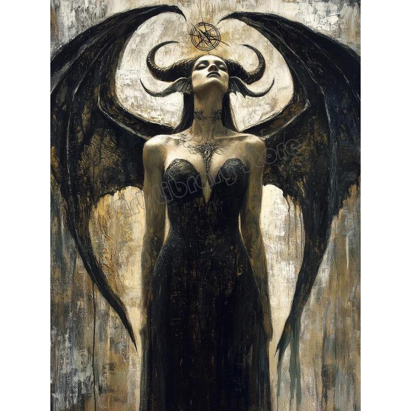 Dark Goddess Gaia/Hecate Greek Mythology Norse Witch Magic Gothic Fantasy Poster Canvas Painting Wall Art Pictures Home Decor