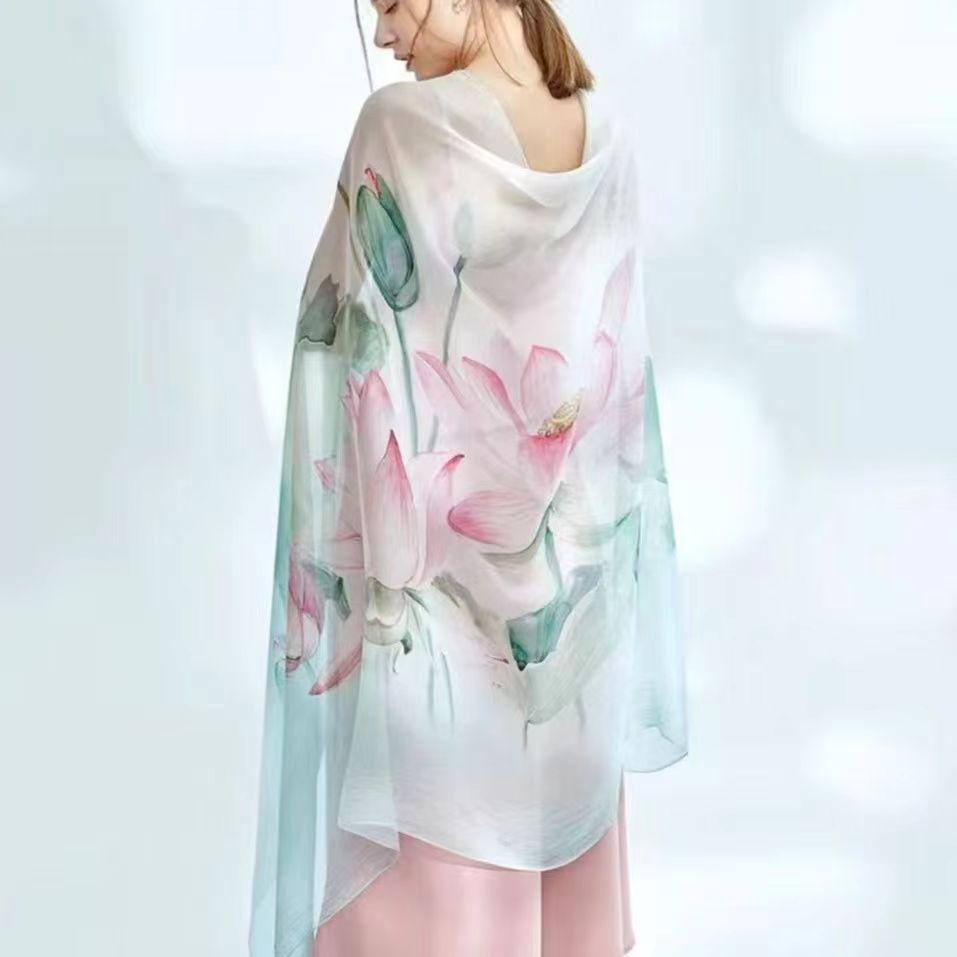 Silk Scarf Fashion Neck Oversize  Foulard Female Headbanda Luxury Hijab Women Warm Pashmina Scarves Echarpe Shawl Large Wrap