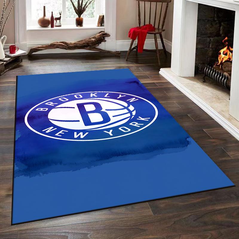 Brooklyn Basketball Logo Design Rug Non-slip Rug Suitable for Living Room and Bedroom Sofas