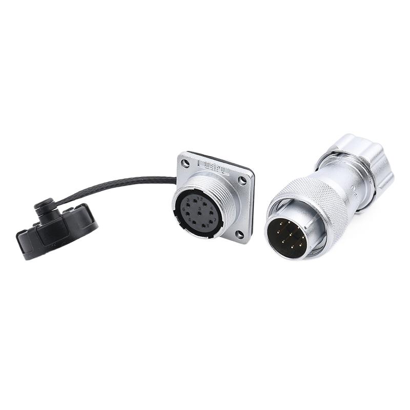 WEIPU WS20 TP+Z M20 Industrial Power Aviation Plug Socket Waterproof Connector 2 3 4 5 6 7 9 12 Pin Screw Lock Panel Connectors