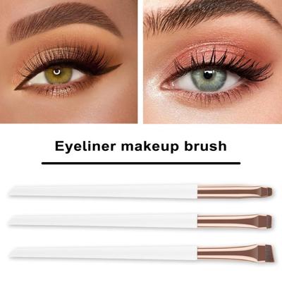 3Pcs Blade Eyeliner Eyebrow Brush Set Fine Portable Long Lifespan Makeup Brushes Tool for Brow Contouring