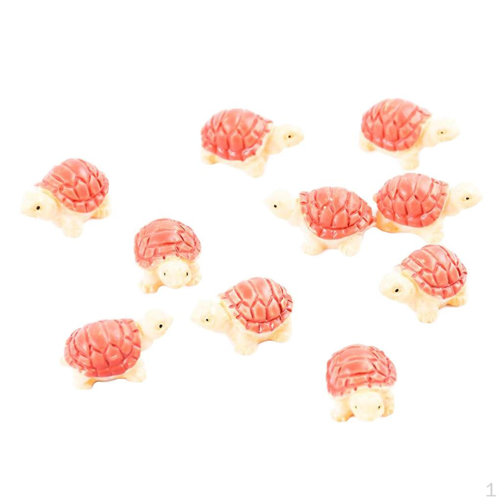 

10 Pcs Micro Landscape Decor Resin Ornament Garden Diy жовтий
