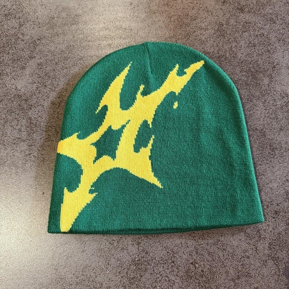 Y2K Jacquard Knitted Hat Hip-hop Casual Skullcap Fashion Winter Hat for Men Women