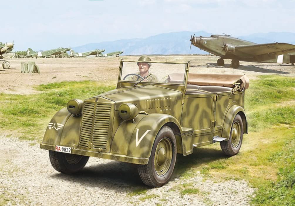 Italeri Tamiya Military Series 6550 Fiat 508 CM Coloniale driver Plastic Model 38550 IT6550 (ITALERI) 1/35 No. (with figure)