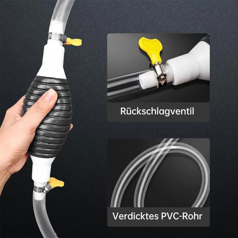 1.5/2/3 Meter Handy Manual Gas Oil Pump Durable for Car Liquid Gasoline Tuning Fuel Transfer Tank Injector Suction Pipe Tool